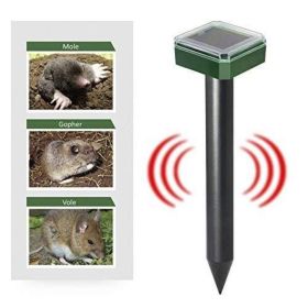 4 pcs Solar Powered Repellent Ultrasonic Outdoor Lawn Garden Snake Rodent Repeller; mouse repeller (size: Octagonal shape)