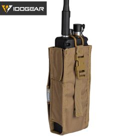 IDOGEAR Tactical Radio Pouch For Walkie Talkie Holder MOLLE MBITR TRI PRC-148 PRC152 Outdoor Sports Molle Tool Pouch 3553 (Color: Coyote Brown)