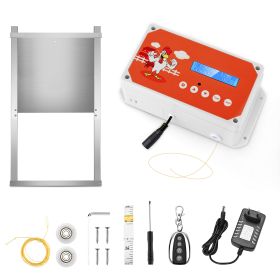 Automatic Chicken Door Chicken Flap With Slider Coop Door Opener Solar With Timer & Light Sensor For Farm Safe Chicken Henhouse (Color: D1 with door, size: UK PLug)