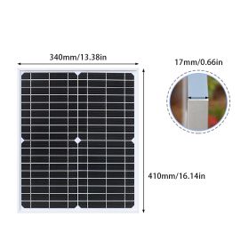 XINPUGUANG 10W 20W 50W Mono Solar Panel 18V High-Efficiency Monocrystalline PV Module Power Charger for RV Marine Rooftop Farm (Color: 20W)